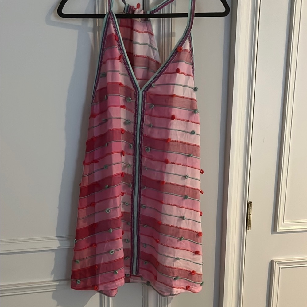 Pitusa Pink Striped Swim Coverup